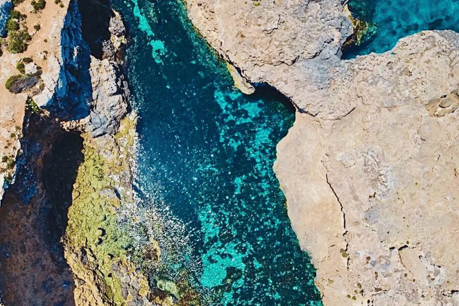 Aquatic Day Escape - Trips in Gozo, Comino & Malta - Hondoq Bay and Qala Ħalfa Bay swim stop energy