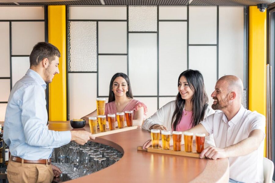 Birkirkara: The Farsons Brewery Entry Ticket and Beer Flight - The Cisk Tap rooftop flight, the view and the beer payoff