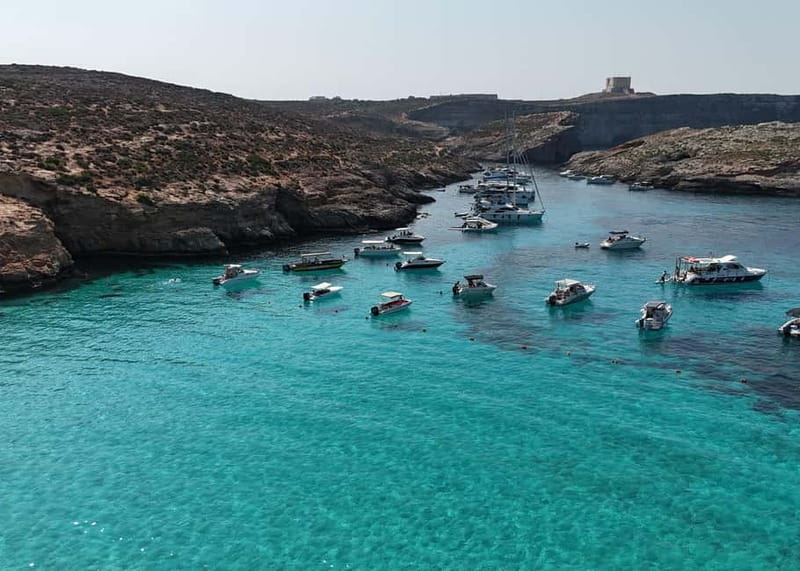 Blue Lagoon:Malta Crystal Lagoon, Comino,Private Speedboat - Blue Lagoon (45 minutes): the main swim and snorkel session