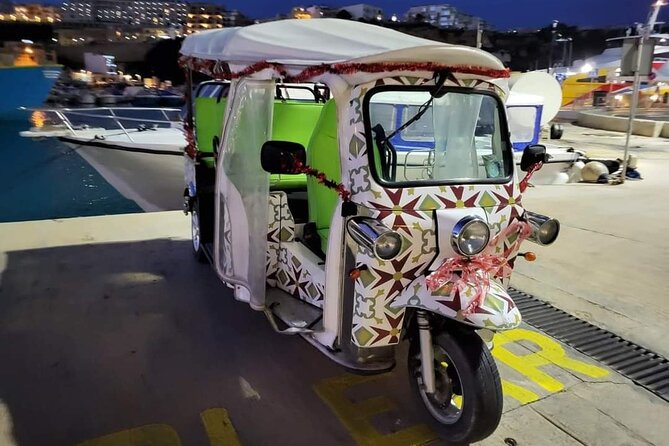 Christmas Tuk Tuk or Jeep tour in Gozo inc. Dinner - A Christmas Gozo plan that mixes roads, stalls, and night lights