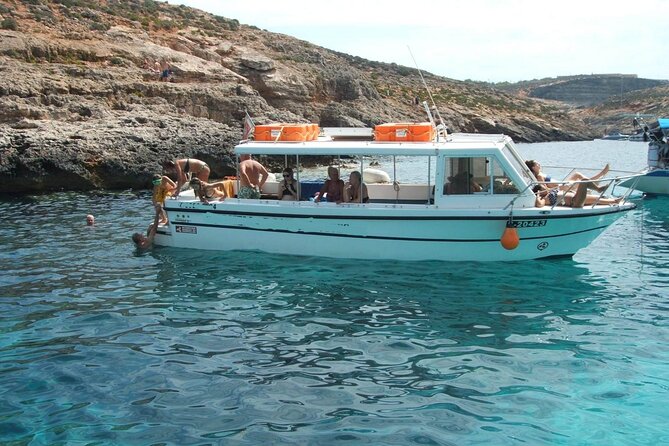 Comino and Gozo Private Boat Tour : Julie Pearl Boat - Crystal Lagoon: caves, masks, and film-famous spots