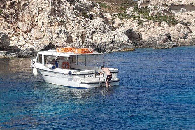 Comino and Gozo Private Boat Tour : Julie Pearl Boat - Gozo south coast from Qala: Tal-Halfa, Hondoq Bay, and Bemberin gorge