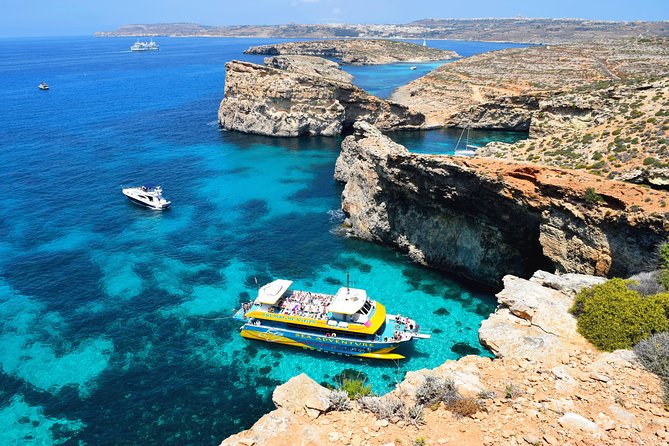 Comino Island: including Blue Lagoon, Crystal Lagoon & sea caves - Santa Maria pirate caves: Elephant Head and a final short look before you head back