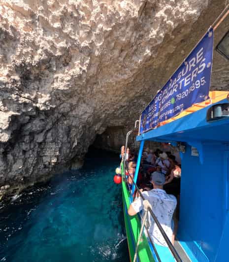 Comino: Private boat tour with Snorkeling activities & caves - Sant Marija Caves: Going Inside a Natural Cave Pond With Help