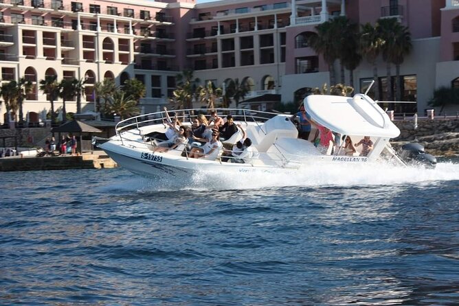 Comino, The Blue Lagoon & Caves Powerboat from St Julian's - The speed run: St Paul’s Islands and Santa Maria caves in motion
