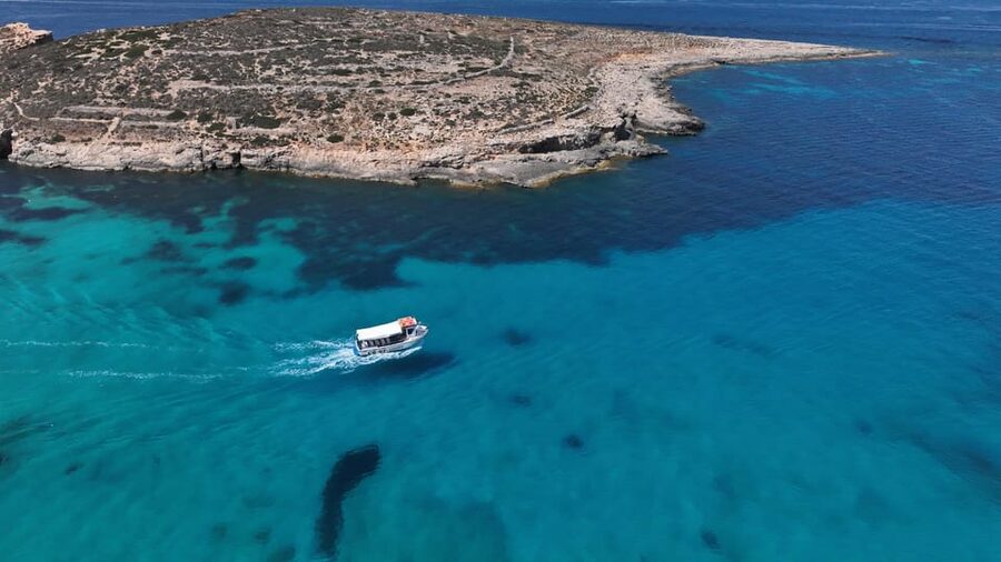 Ferry service to Blue Lagoon (opt. stop in Gozo)& Caves trip - On the Water: The 25-Minute Ferry to Comino