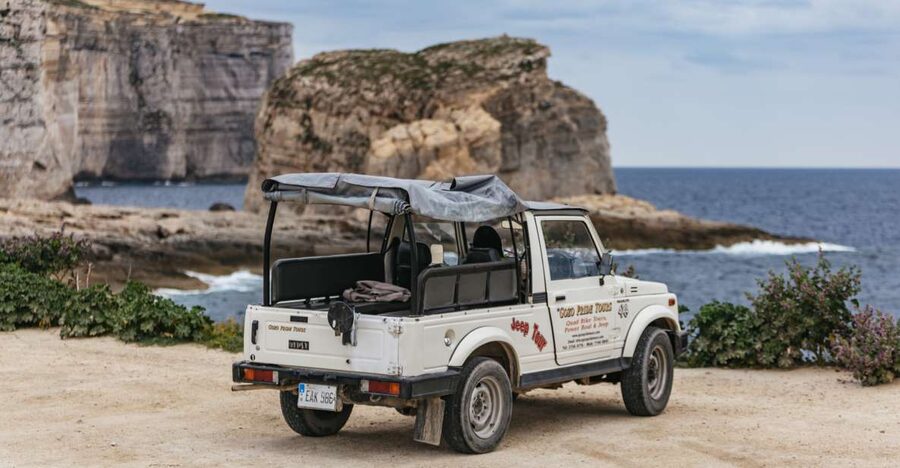 From Malta: Full-Day Gozo UTV Tour with Lunch and Boat Ride - What a 6-seater open-air UTV feels like in real life