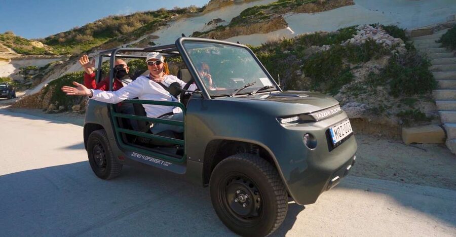 From Malta: Self-Driving E-Jeep Guided Tour in Gozo - Comino’s lagoon plan: Blue Lagoon and Crystal Lagoon swim time