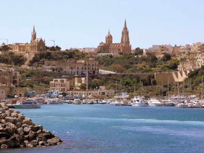 From Sliema or Bugibba: Gozo Heritage Day Pass - From Sliema or Bugibba to Mġarr: the catamaran ride and arrival rhythm