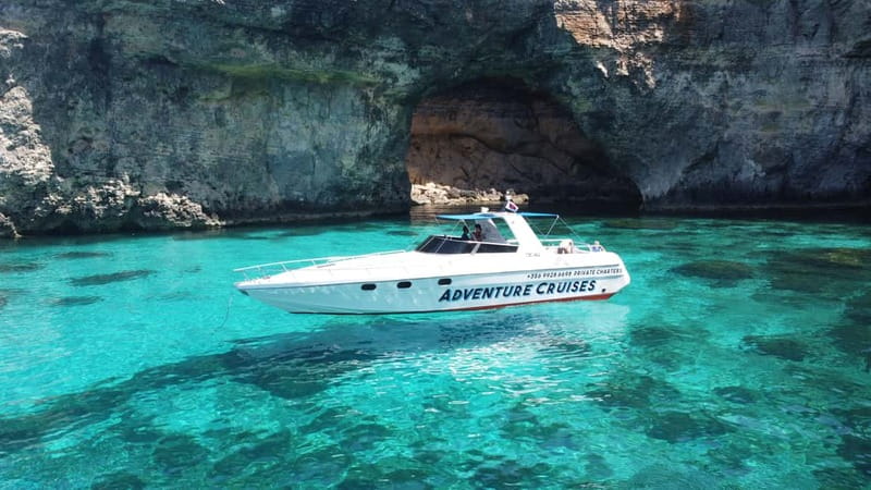 From Sliema: Private Comino and Gozo Boat Charter - Comino Caves by Powerboat, Plus Snorkeling Gear