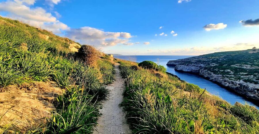 Gozo Unveiled: Guided Hiking in Gozo - South East - Mgarr ix-Xini Bay: drink break and optional sea time