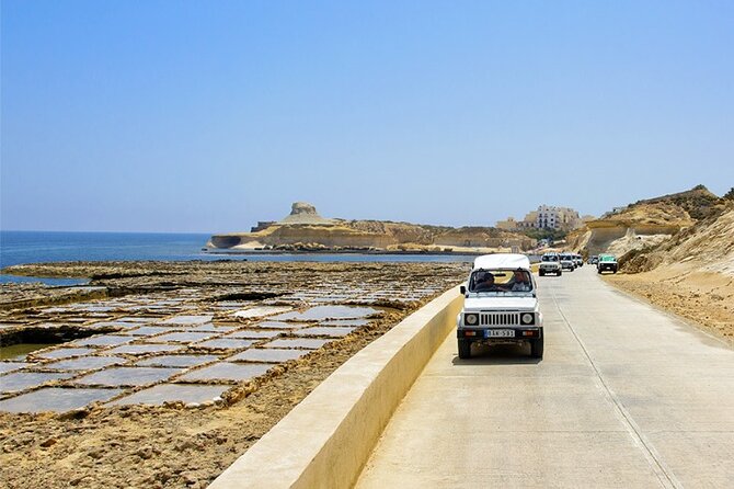 Malta: Around Comino Cruise and Gozo Jeep Tour with Lunch - Santa Marija Caves Pass-By: Quick Coastal Photos on the Way Back