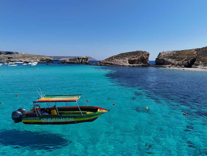 Malta: Blue Lagoon, Caves & around Comino Private Speedboat - Darren at the helm, and what “private” changes in real life