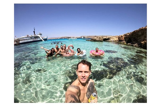 Malta: Comino, Gozo, Blue Lagoon, Crystal Lagoon and Caves Tour - Meeting at Bugibba, then sailing the north Maltese coast