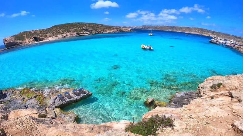 Malta: Comino+ Santa Maria Bay, Blue Lagoon + Seacaves tour - Crystal Lagoon and Mgarr Harbour photo stops: what they are for