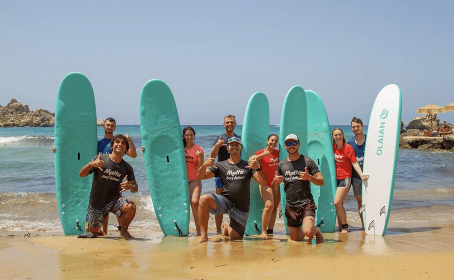 Malta Surf School, Beginner Surf Lessons - The lesson flow, sand to chest-high water