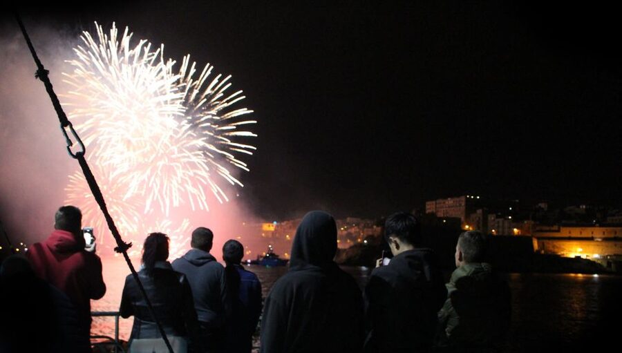 Malta: Valletta, Sliema, Bugibba Fireworks Festival Cruise - The Night Sail: St Julians and Sliema in Harbour Lights