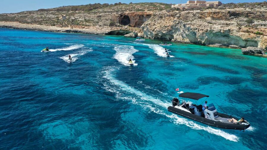 Mellieha: Comino and Blue Lagoon Jet Ski Safari Tour at 3 PM - Marfa Bay departure to Comino, where the scenery starts before the first stop