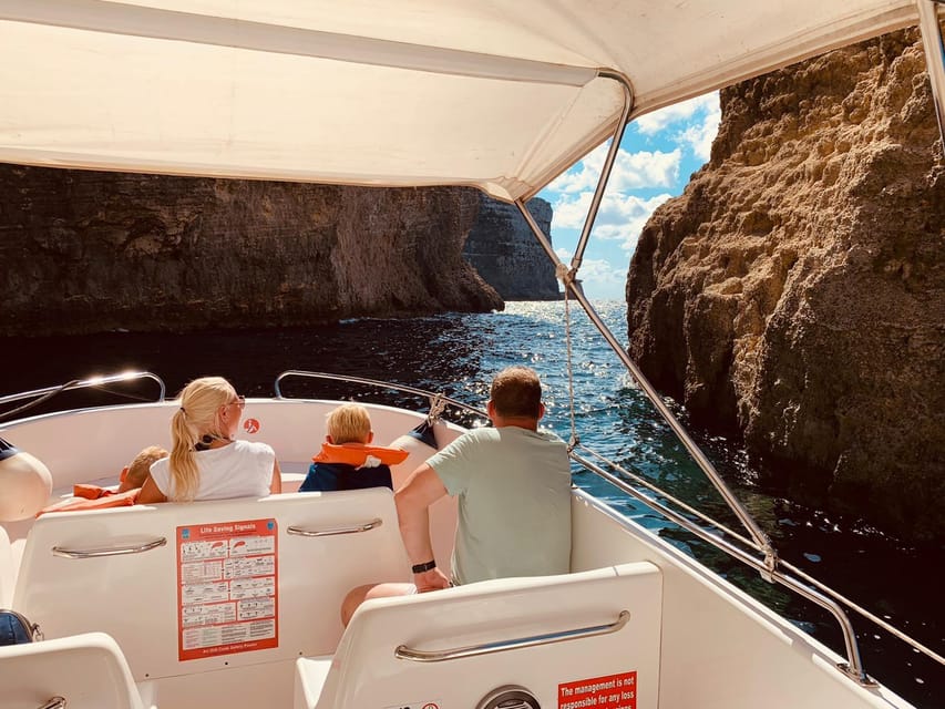 Mellieha: Speedboat Trip Round Comino Caves 2h @ Blue Lagoon - From Blue Waves Watersports to Marfa Bay: how the day actually starts