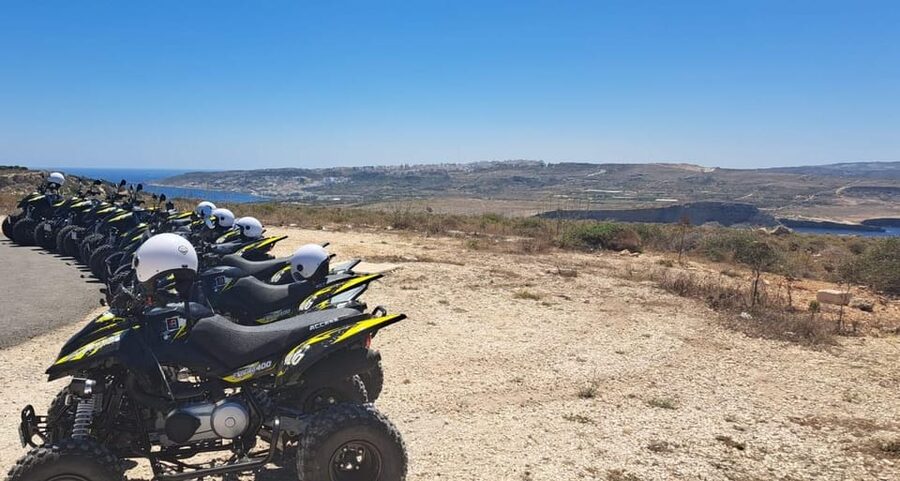 North Malta: Quad Bike Tour with Scenic Land, Sea & Swimming - Red Tower and the Radar Station: Views Toward Gozo and Comino