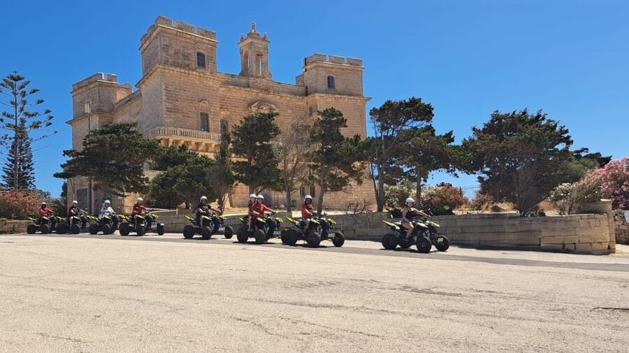 North Malta: Quad Bike Tour with Scenic Land, Sea & Swimming - Getting Picked Up and Ready at the Quad Base (Then Getting Rolling)