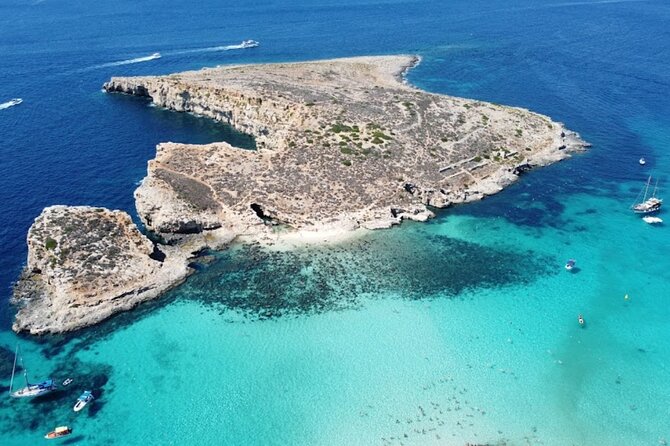 Private Boat Tour: Crystal Lagoon, Blue Lagoon, Comino and Gozo - Stop Feel #1: Blue Lagoon Swim Anchored Away From the Crowd