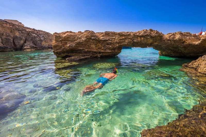 Sliema: Gozo/Comino Blue Lagoon Gulet Cruise w/ Lunch+Drinks - Gozo swim stop and why it often feels calmer