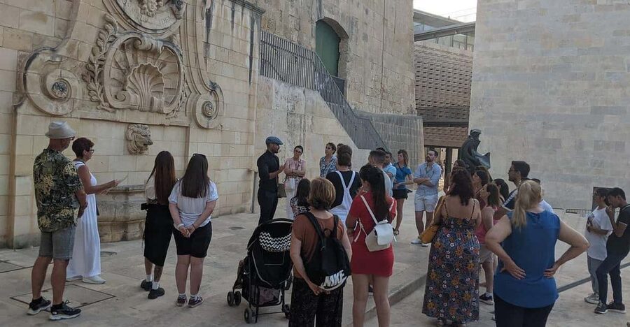 The Grand Tour of Valletta: A walking tour of Valletta. - Meeting at Triton Fountain: how the 2-hour loop plays out